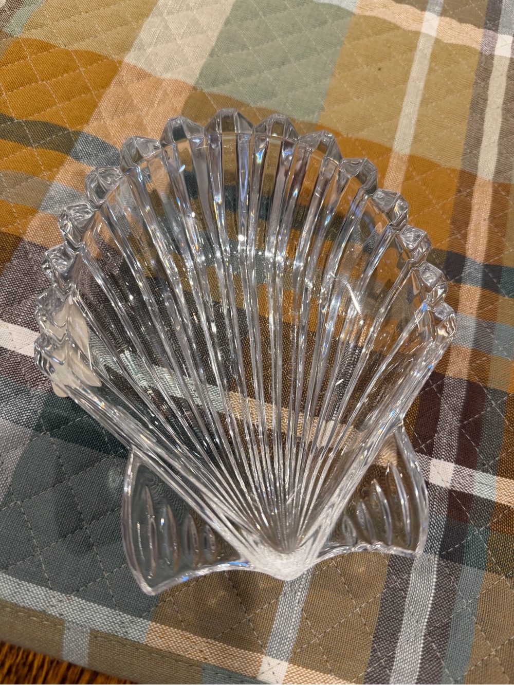 Marquis by Waterford Crystal Scallop Shell Bowl Handcut Germany